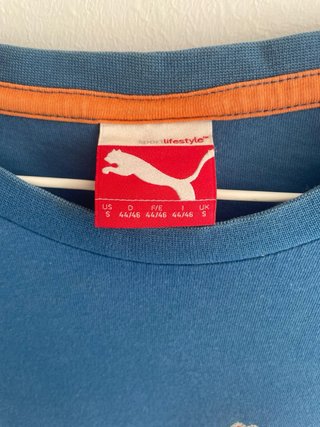 Camiseta Puma S Azul y Naranja