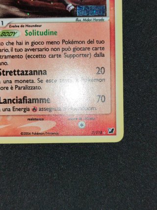 Carta Pokémon Houndoom 7 Ex Forze Segrete Ita Nm