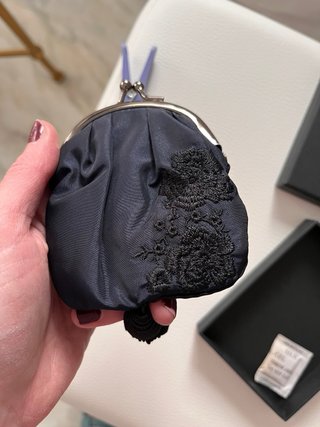 Portafoglio Giorgio Armani Nero con Frange