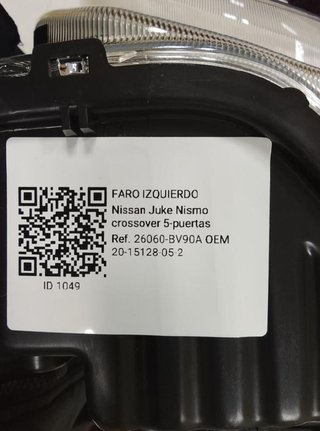 Nissan 1049 faro izquierdo 20-15128-05-2 juke