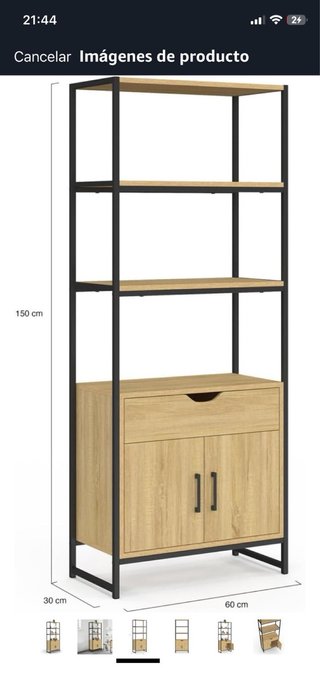 Estantería Metálica y Madera