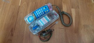 Teléfono Retro Transparente Mesa Góndola