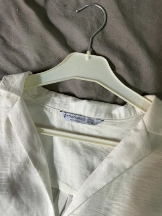 Camisa Stradivarius Blanca Talla M