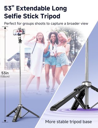 Selfie Stick trípode luces portátil 135cm