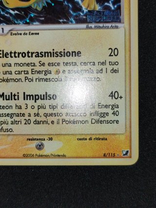 Carta Pokémon Jolteon 8 Ex Forze Segrete Ita Nm