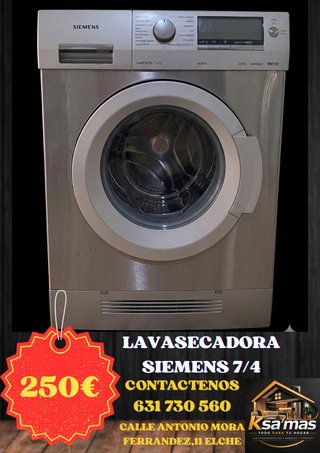 Lavasecadora Siemens 7/4 Inox