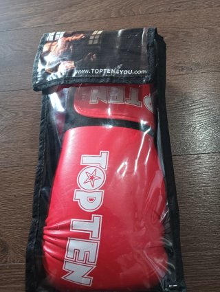 Guantes de Boxeo TOP TEN Rojos 10 oz