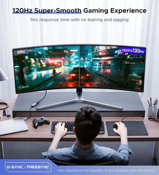 Adaptador DisplayPort a HDMI 4K compatible