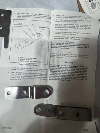 Harley Davidson Kit asiento acompañante pillon de