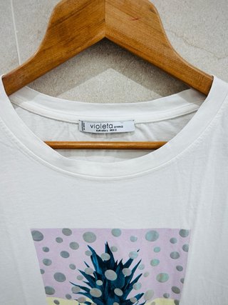 Camiseta Violeta by Mango Piña Talla L
