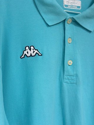 Polo retro Kappa azul turquesa XXXL