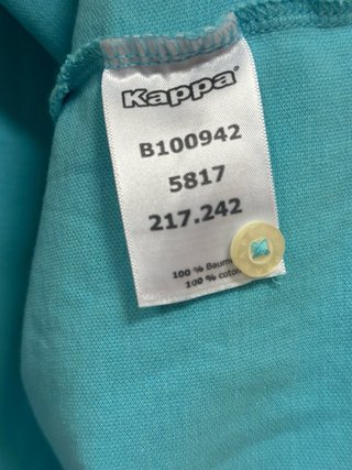 Polo retro Kappa azul turquesa XXXL
