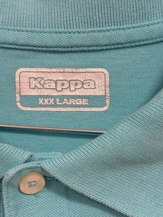 Polo retro Kappa azul turquesa XXXL