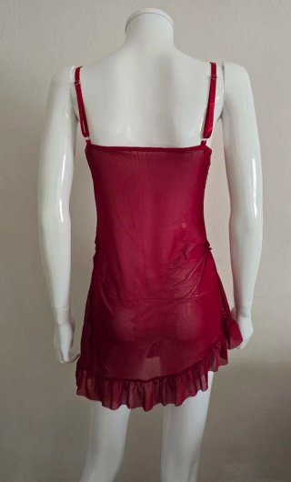 Conjunto lencería rojo encaje