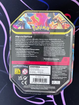 Lata Mega-Charizard X EX Fuegos Fantasmales