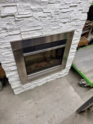 Chimenea Eléctrica Decorativa Piedra Blanca