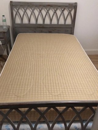 Cama 1.05m madera con colchón y canapé