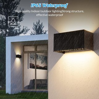 2 Apliques Exterior Negro 24W IP65