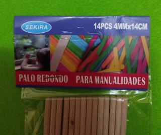 140 Palos Redondos para Manualidades,10 paquetes.