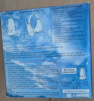 Radio Auriculares Inalámbricos Base y Cargador