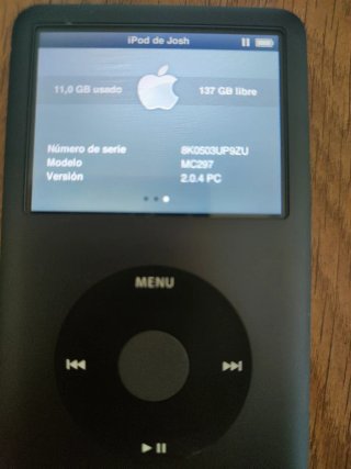 iPod Classic 7ª Gen 160GB Negro