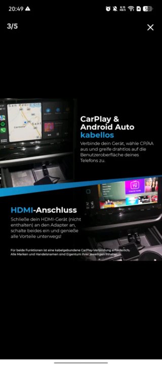 AutoSky Adaptador TV CarPlay