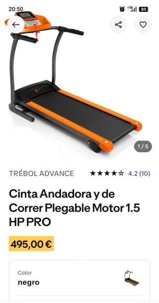 Cinta de correr casi nueva