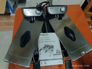 Freidora Doble QUIGG 2x3L