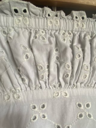 Vestido corto blanco de tirantes, ibicenco.Talla S