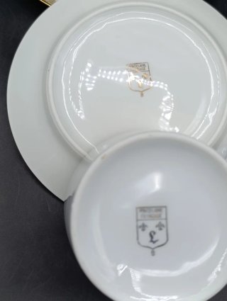 Set 2 Tazze per la Colazione in Porcellana Francese