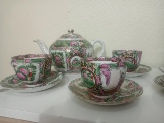 Prezioso set da tè in porcellana cinese