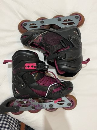 Patines decathlon Negro/Rosa Talla 34-37