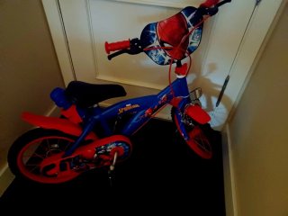 Bicicleta Spiderman niño azul/rojo