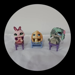 3 figuras PVC animalitos