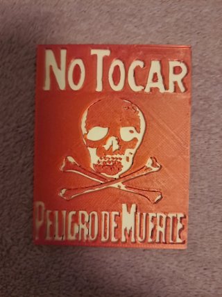 Parche Cartel No Tocar Peligro Muerte