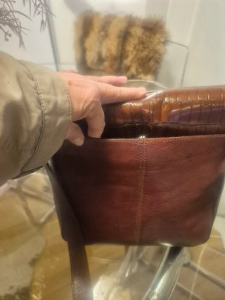 Bolso piel imitación cocodrilo