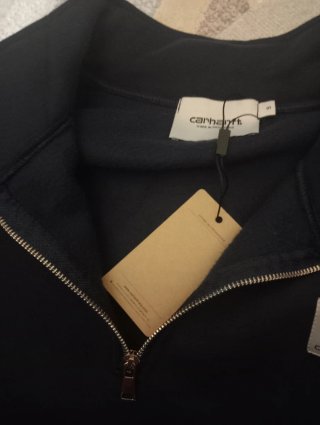Sudadera Carhartt azul marino con cremallera