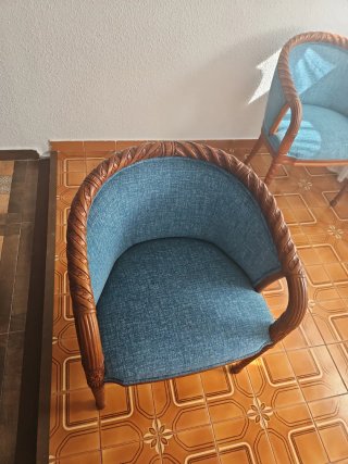 4 Butacas estilo clásico tapizada