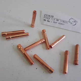 10 Pinças 1,6mm Novas 13N22 p/ Tochas Soldar TIG