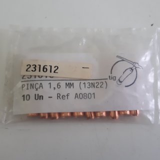 10 Pinças 1,6mm Novas 13N22 p/ Tochas Soldar TIG
