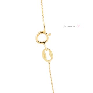 collar oro 18k con piedra con zafiro 22cm