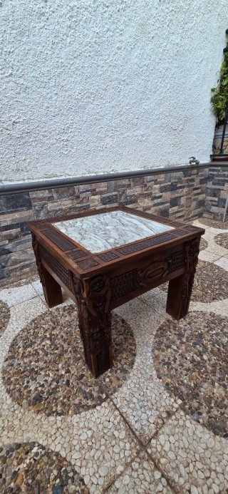 Mesa Auxiliar Castellana Madera y Mármol