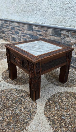 Mesa Auxiliar Castellana Madera y Mármol