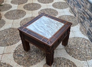 Mesa Auxiliar Castellana Madera y Mármol
