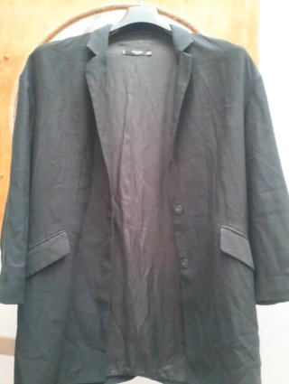 Blazer ampio nero Mango
