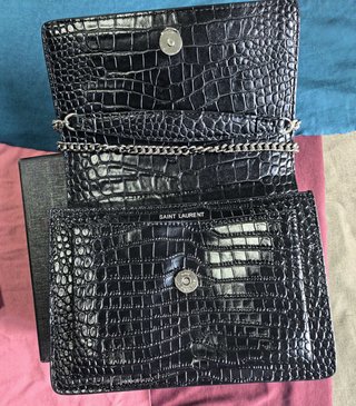 Bolso YSL Sunset Cocodrilo Negro