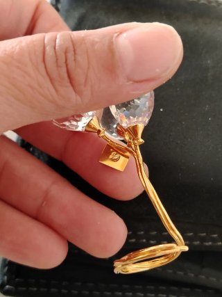 Statuetta Swarovski Palloncini Oro Trasparente