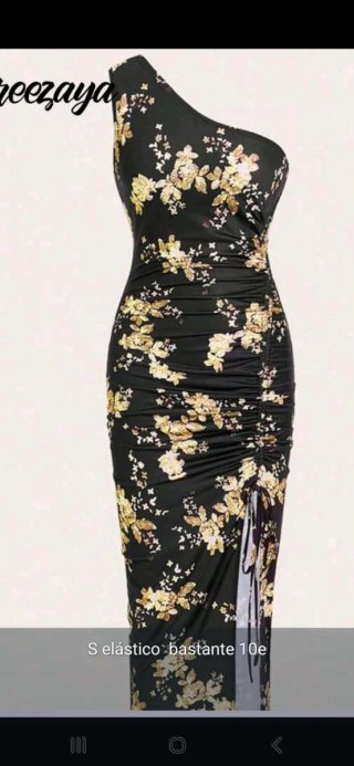 Vestido Reezaya Negro/Dorado Talla S