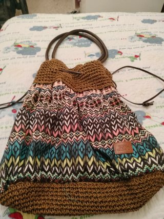 Bolso Luna Llena Multicolor y Marrón