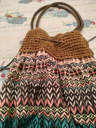Bolso Luna Llena Multicolor y Marrón